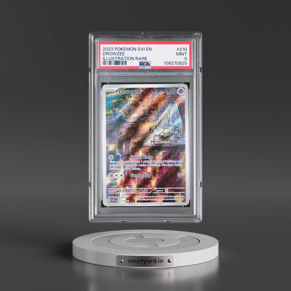 2023 Pokémon Svi EN-Scarlet & Violet #210 Drowzee - Illustration Rare (PSA 9 MINT)