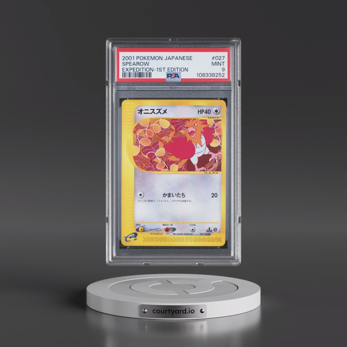 2001 Pokémon Expedition #027 Spearow - 1st Edition (PSA 9 MINT)