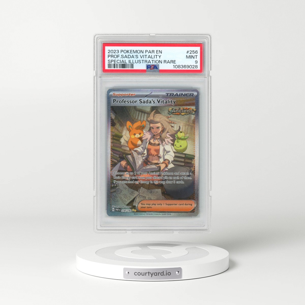 2023 Pokémon Par EN-Paradox Rift #256 Professor Sada's Vitality - Special Illustration Rare (PSA 9 MINT)