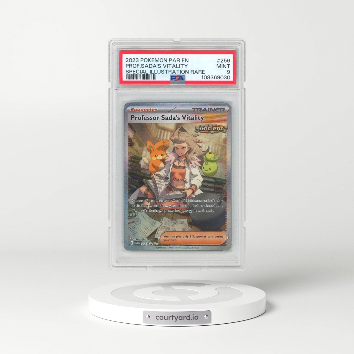 2023 Pokémon Par EN-Paradox Rift #256 Professor Sada's Vitality - Special Illustration Rare (PSA 9 MINT)
