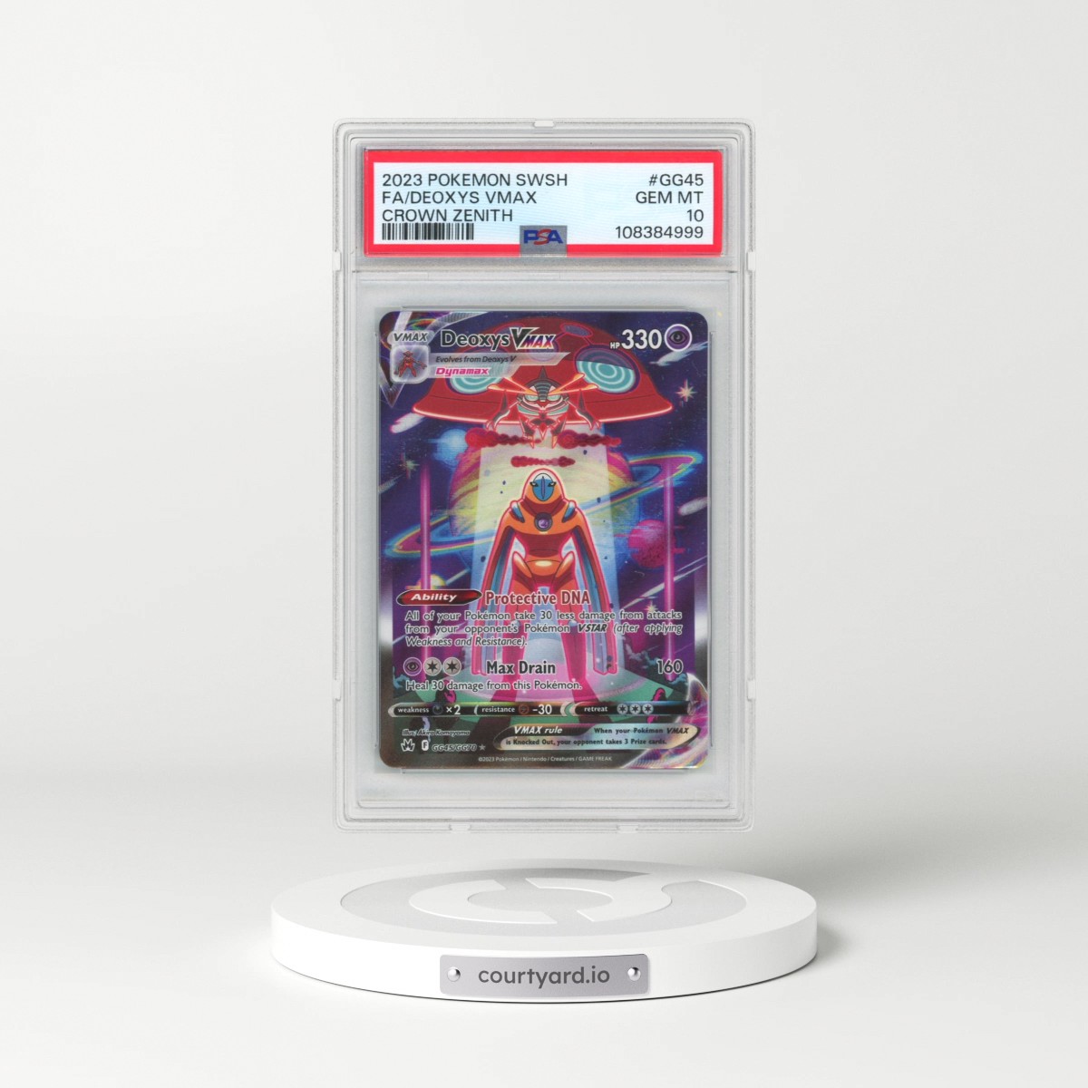 2023 Pokémon Sword and Shield Crown Zenith #GG45 Deoxys Vmax - Full Art (PSA 10 GEM MINT)