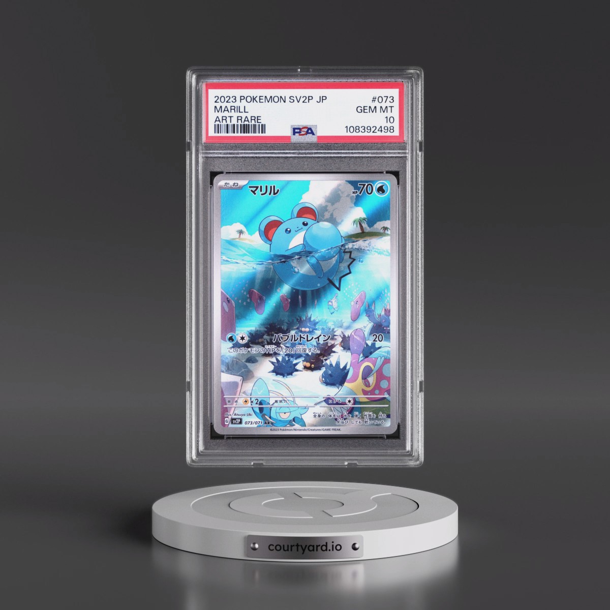 2023 Pokémon Sv2p-Snow Hazard #073 Marill - Art Rare (PSA 10 GEM MINT)