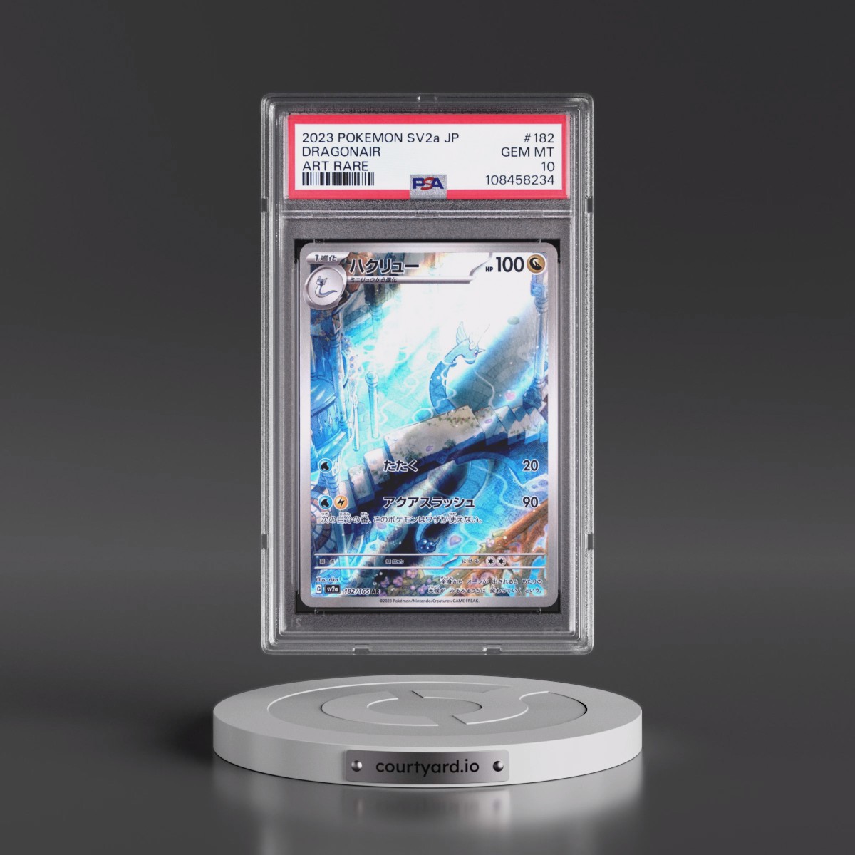 2023 Pokémon Sv2a-Pokémon 151 #182 Dragonair - Art Rare (PSA 10 GEM MINT)