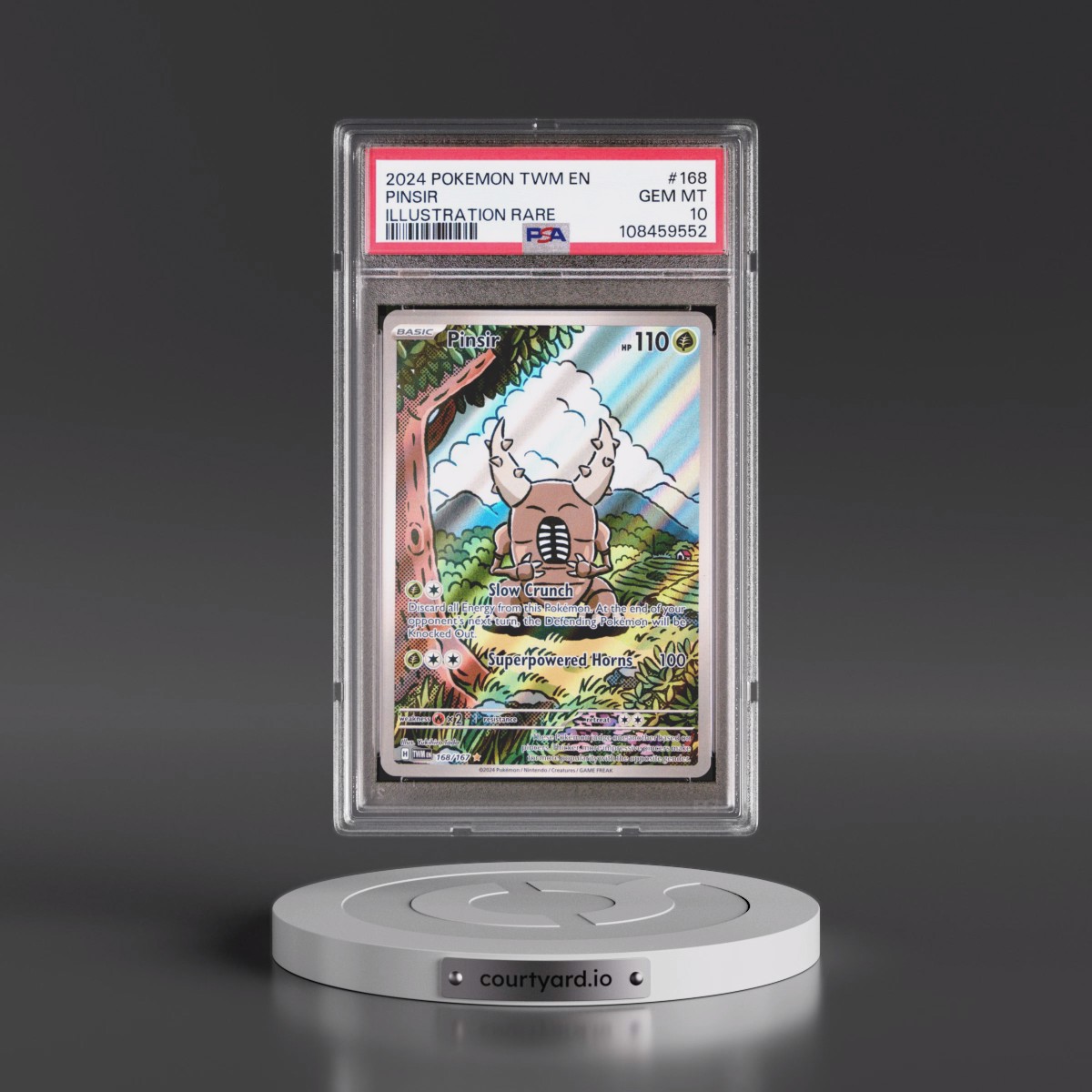 2024 Pokémon Twm EN-Twilight Masquerade #168 Pinsir - Illustration Rare (PSA 10 GEM MINT)