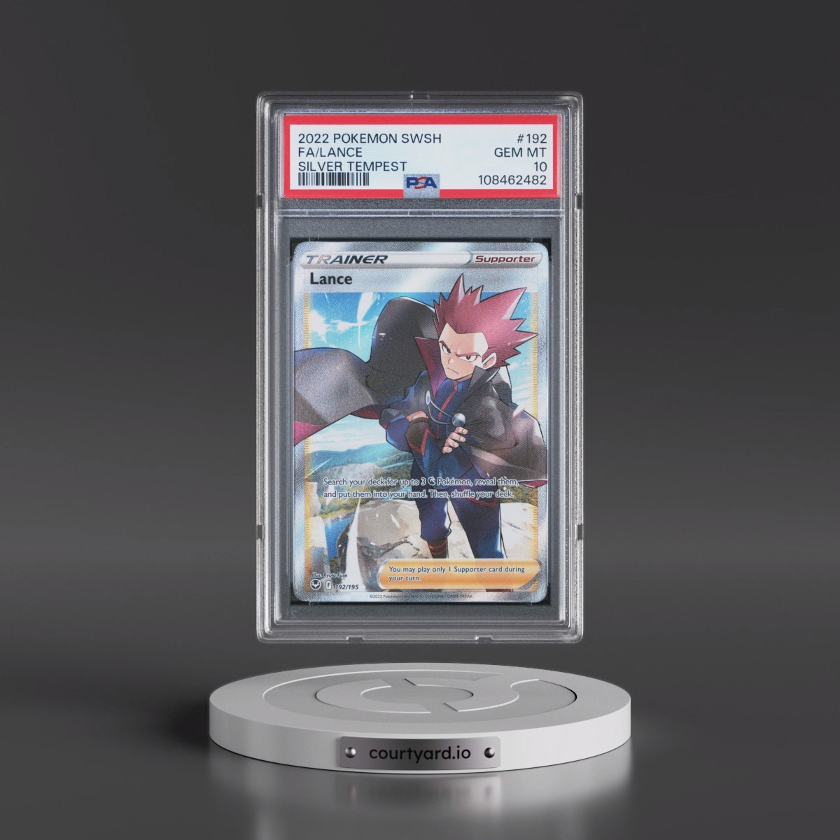 2022 Pokémon Sword & Shield Silver Tempest #192 Lance - Full Art (PSA 10 GEM MINT)