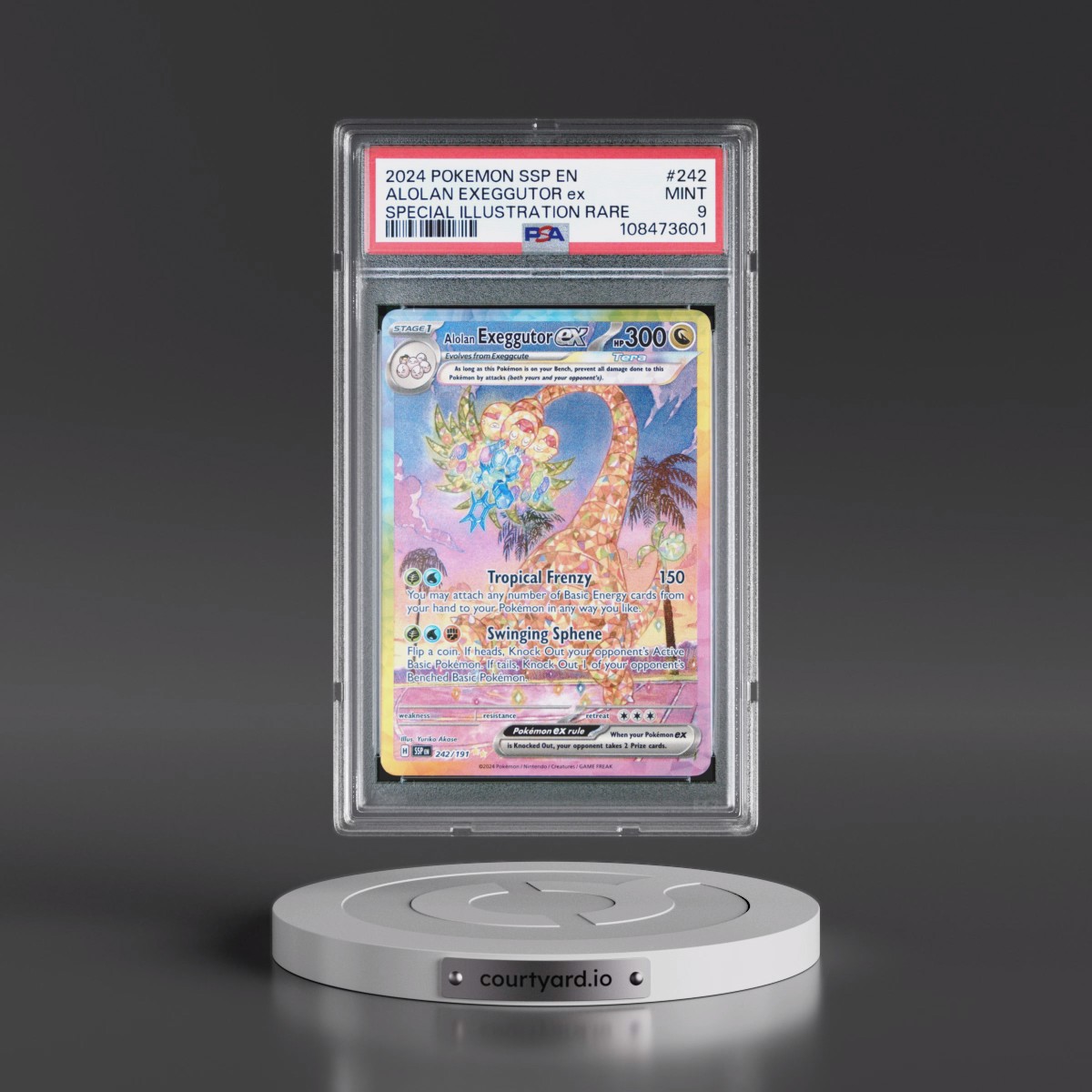 2024 Pokémon Ssp EN-Surging Sparks #242 Alolan Exeggutor EX - Holo Special Illustration Rare (PSA 9 MINT)
