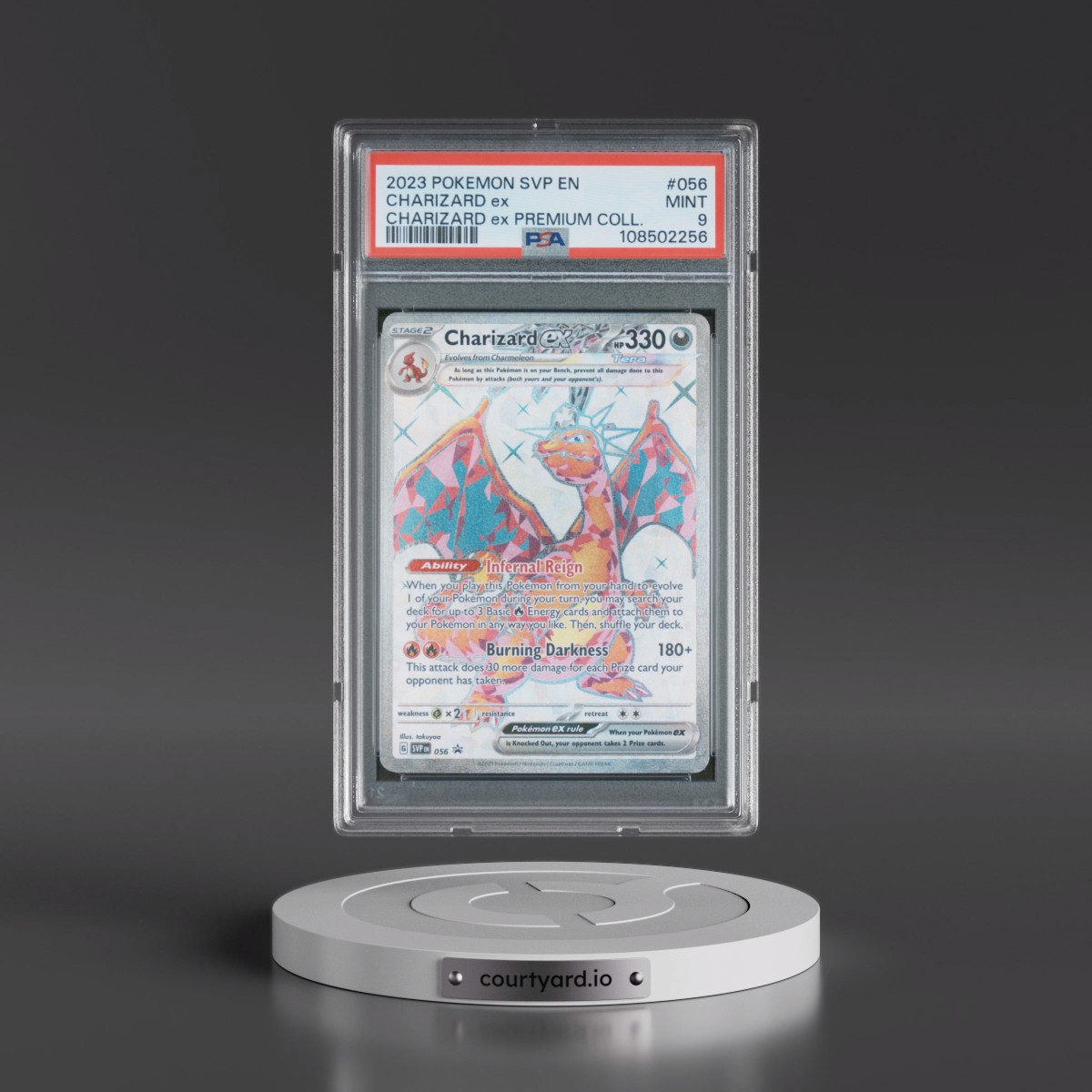 2023 Pokémon Svp EN-SV Black Star Promo #056 Charizard EX - Holo Charizard EX Premium Collection (PSA 9 MINT)