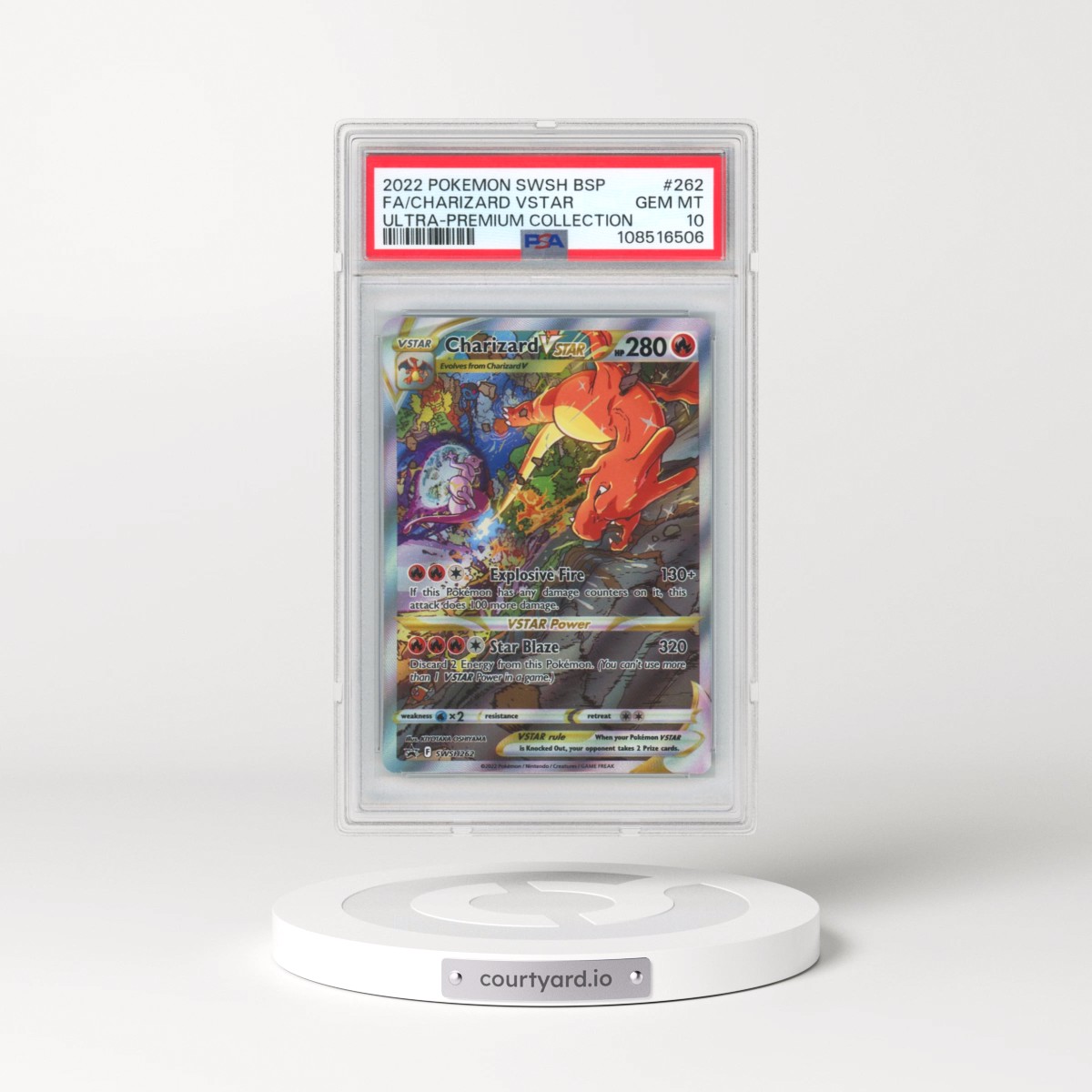 2022 Pokémon Swsh Black Star Promo #262 Charizard Vstar - Full Art Sword & Shield Ultra-Premium Collection-Charizard (PSA 10 GEM MINT)