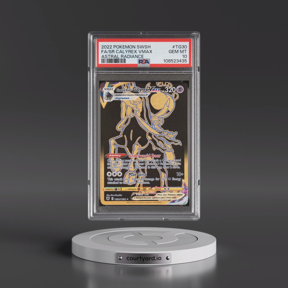 2022 Pokémon Sword & Shield Astral Radiance #TG30 Shadow Rider Calyrex Vmax - Full Art (PSA 10 GEM MINT)