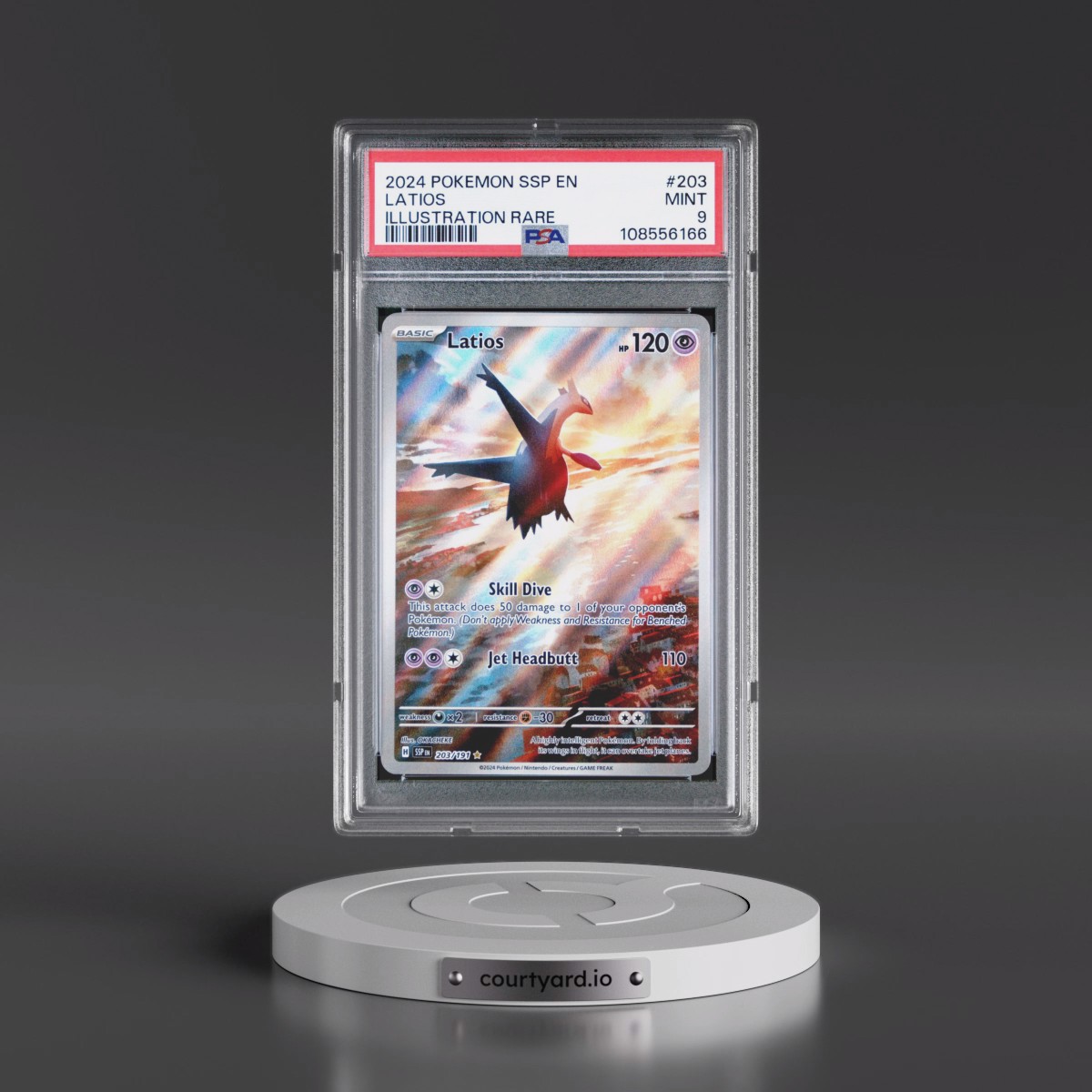 2024 Pokémon Ssp EN-Surging Sparks #203 Latios - Illustration Rare (PSA 9 MINT)