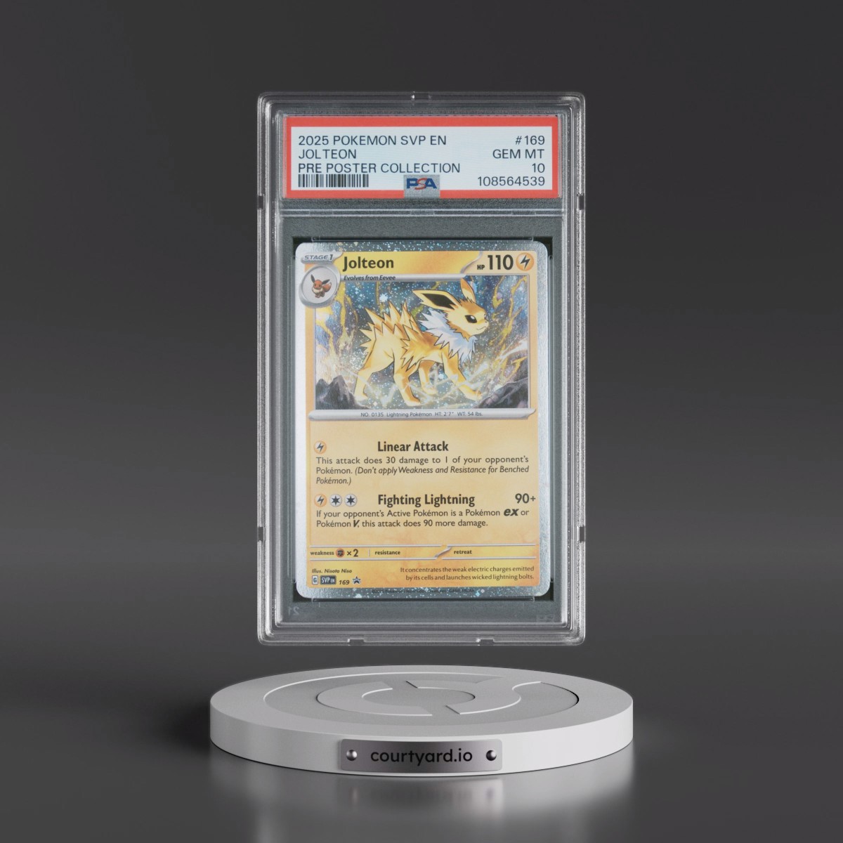 2025 Pokémon Svp EN-SV Black Star Promo #169 Jolteon - Prismatic Evolutions Poster Collection (PSA 10 GEM MINT)