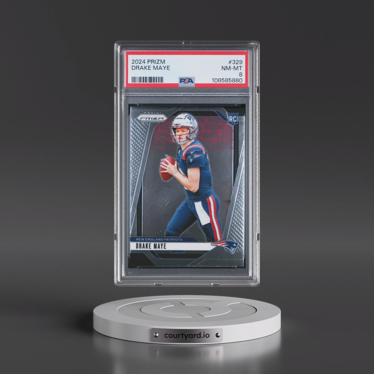 2024 Panini Prizm #329 Drake Maye (PSA 8 NM-MT)