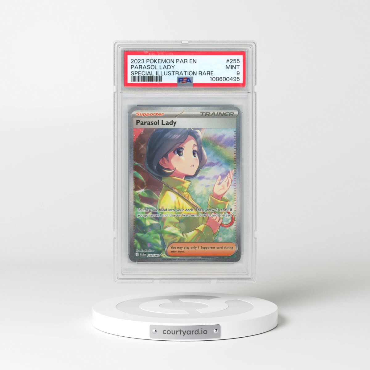 2023 Pokémon Par EN-Paradox Rift #255 Parasol Lady - Special Illustration Rare (PSA 9 MINT)