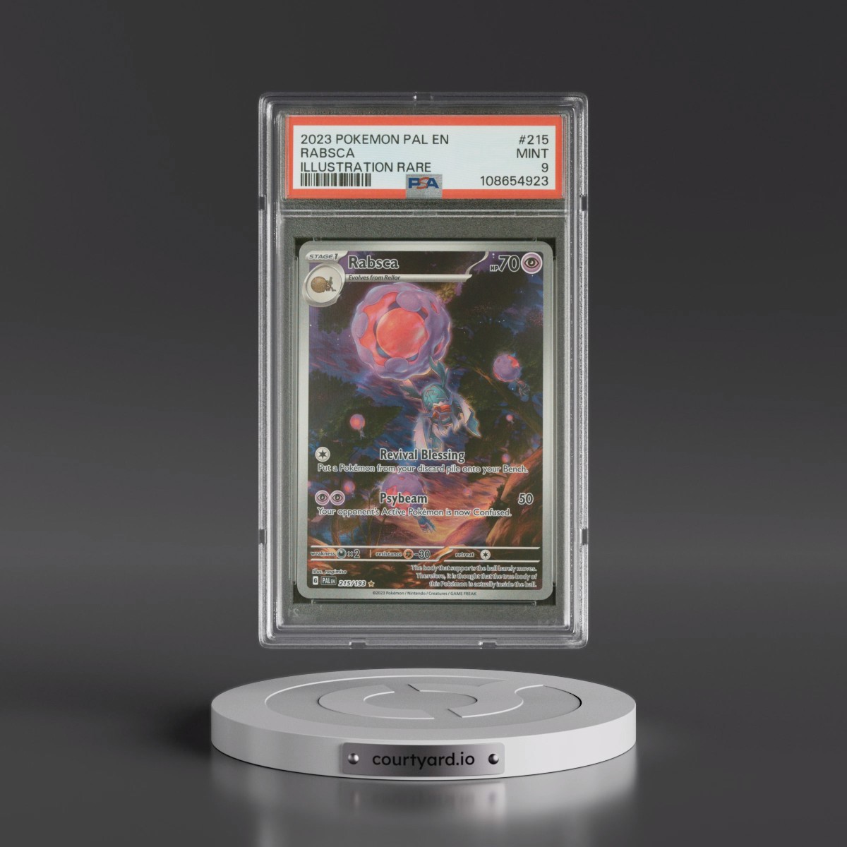 2023 Pokémon Pal EN-Paldea Evolved #215 Rabsca - Illustration Rare (PSA 9 MINT)