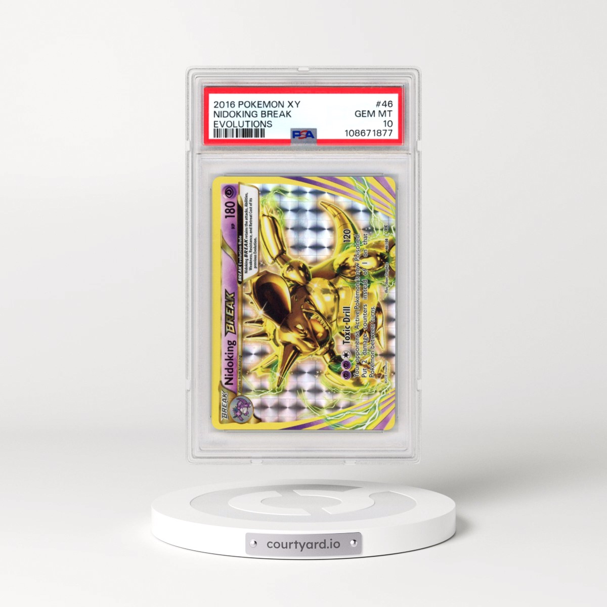 2016 Pokémon XY Evolutions #46 Nidoking Break (PSA 10 GEM MINT)