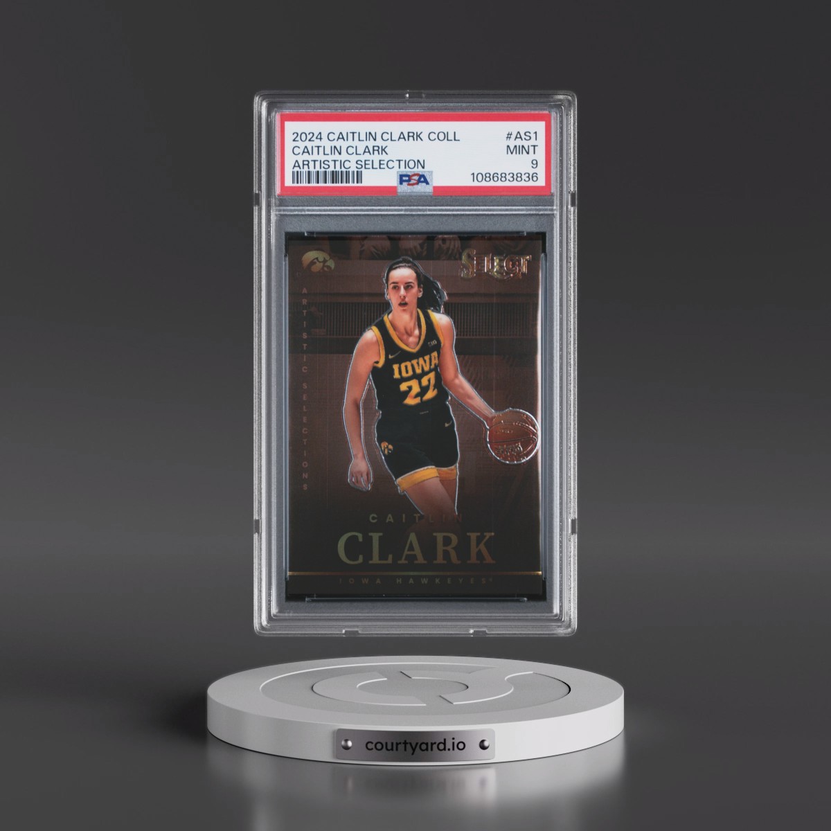 2024 Panini Caitlin Clark Collection Artistic Selection #AS1 Caitlin Clark (PSA 9 MINT)