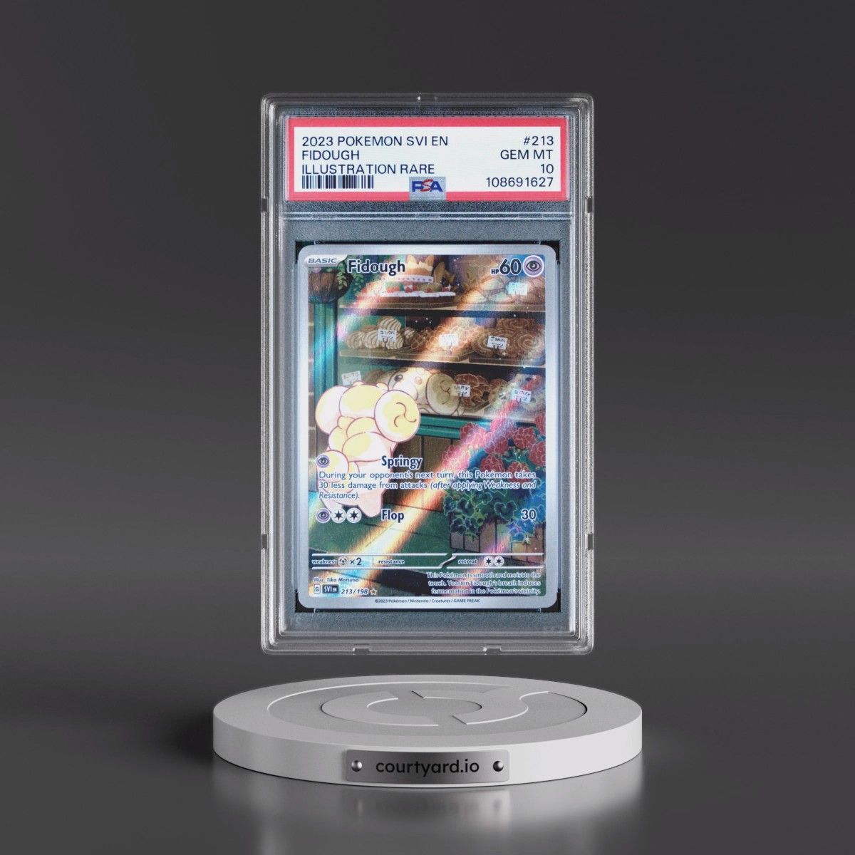 2023 Pokémon Svi EN-Scarlet & Violet #213 Fidough - Illustration Rare (PSA 10 GEM MINT)