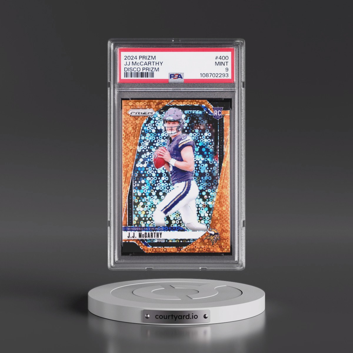 2024 Panini Prizm #400 JJ McCarthy - Disco Prizm (PSA 9 MINT)