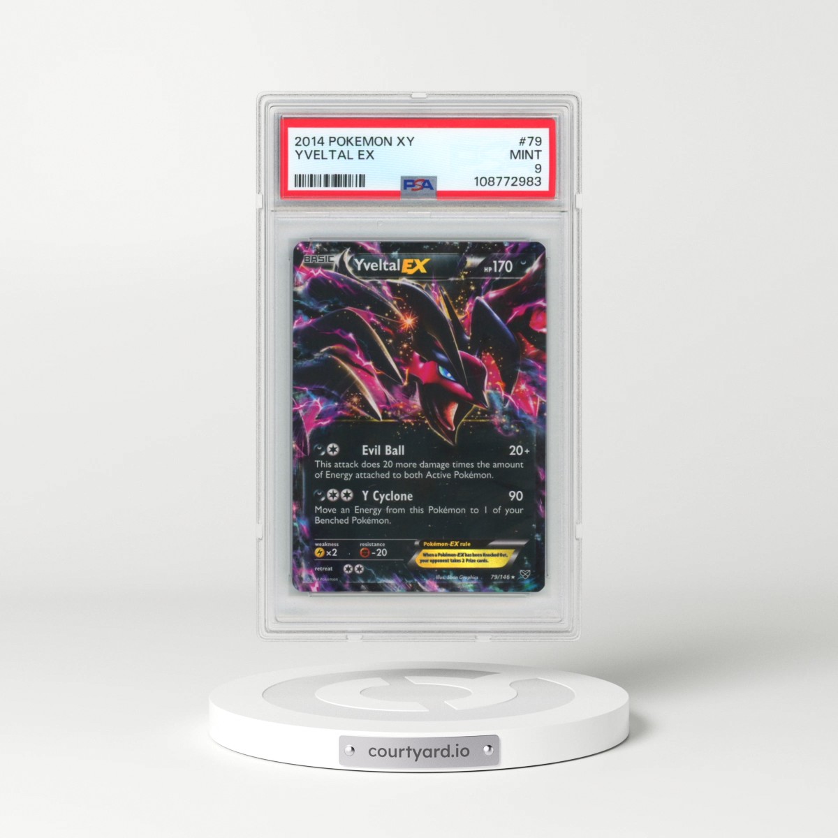 2014 Pokémon XY #79 Yveltal EX - Holo (PSA 9 MINT)