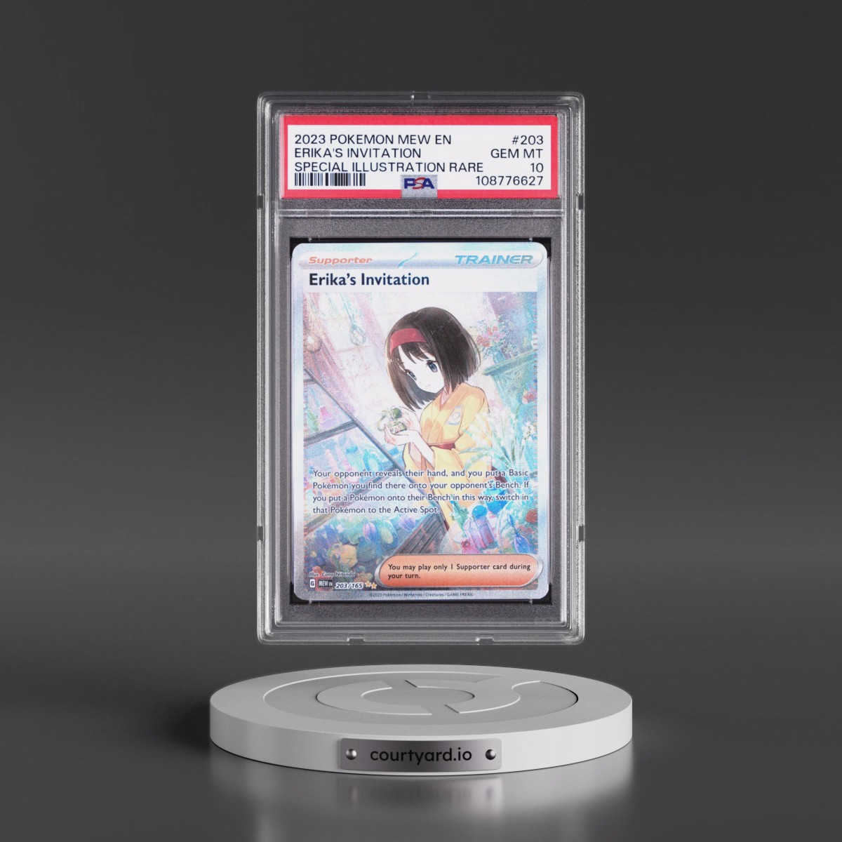2023 Pokémon Mew EN-151 #203 Erika's Invitation - Special Illustration Rare (PSA 10 GEM MINT)