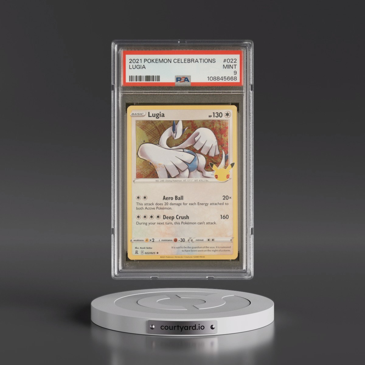 2021 Pokémon Celebrations #022 Lugia (PSA 9 MINT)