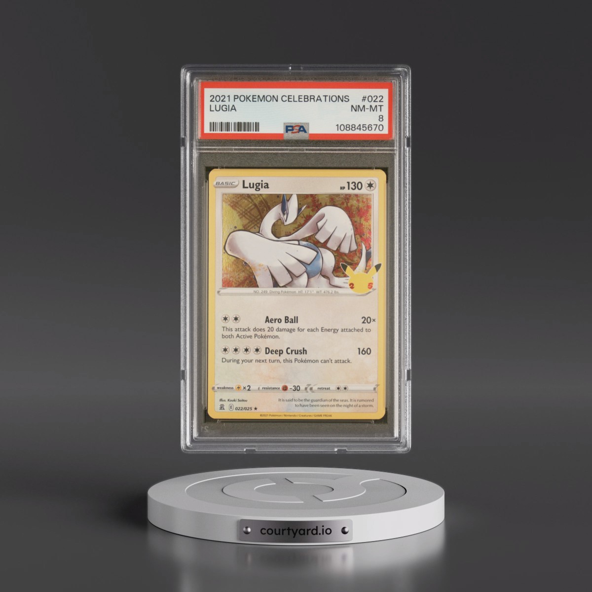 2021 Pokémon Celebrations #022 Lugia (PSA 8 NM-MT)