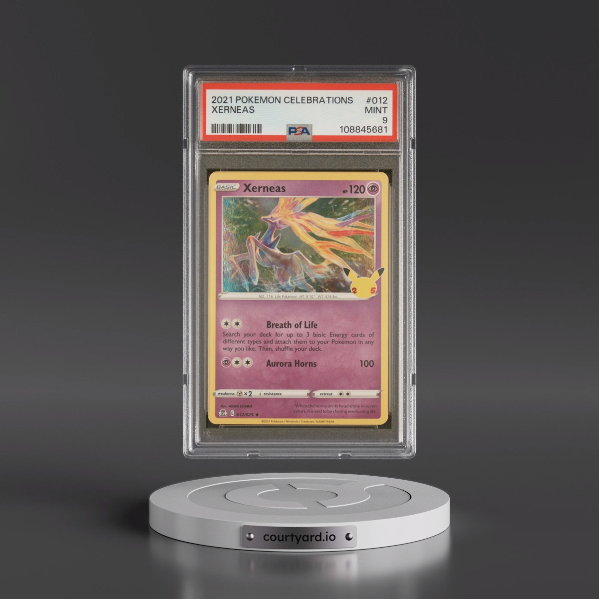 2021 Pokémon Celebrations #012 Xerneas (PSA 9 MINT)