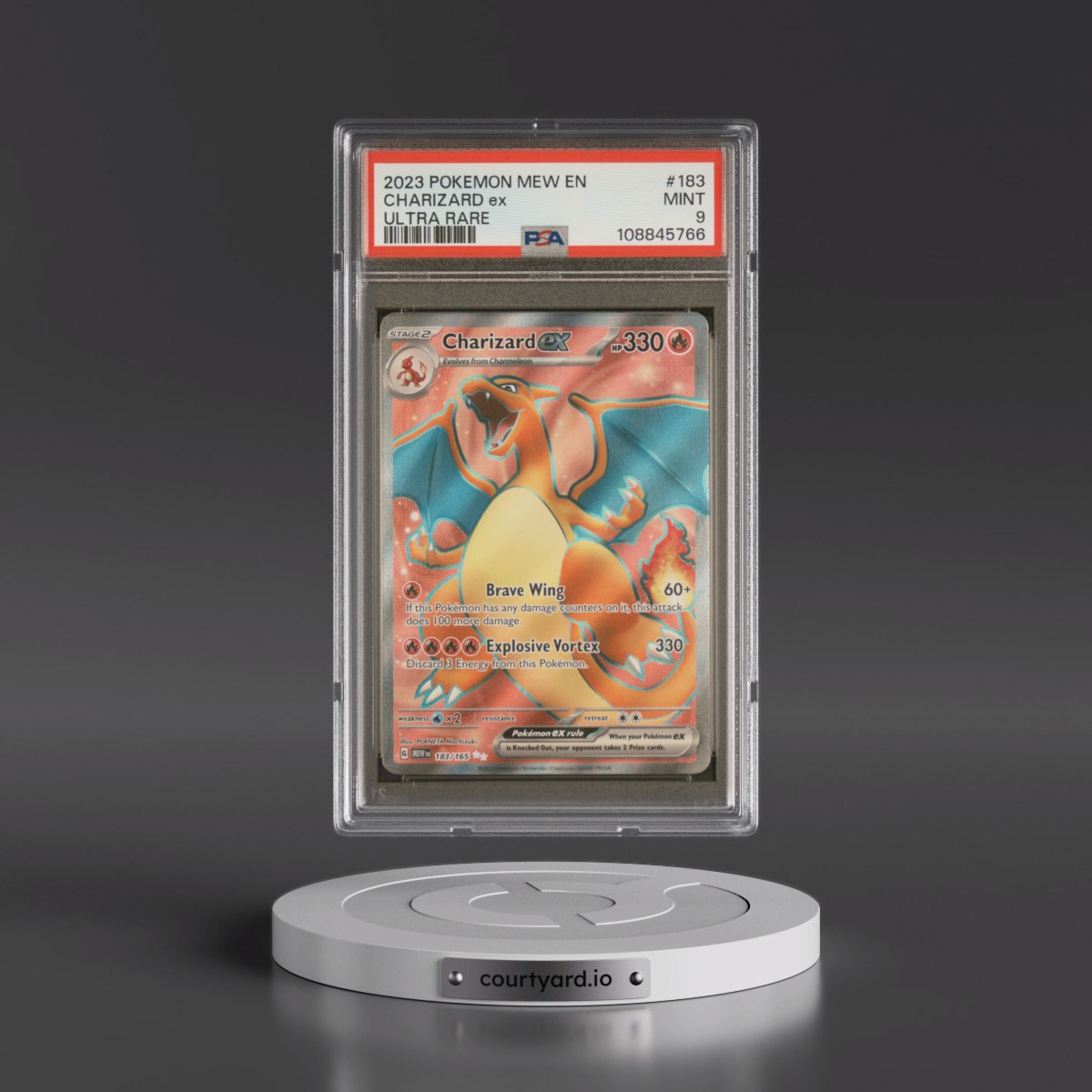 2023 Pokémon Mew EN-151 #183 Charizard EX - Holo Ultra Rare (PSA 9 MINT)