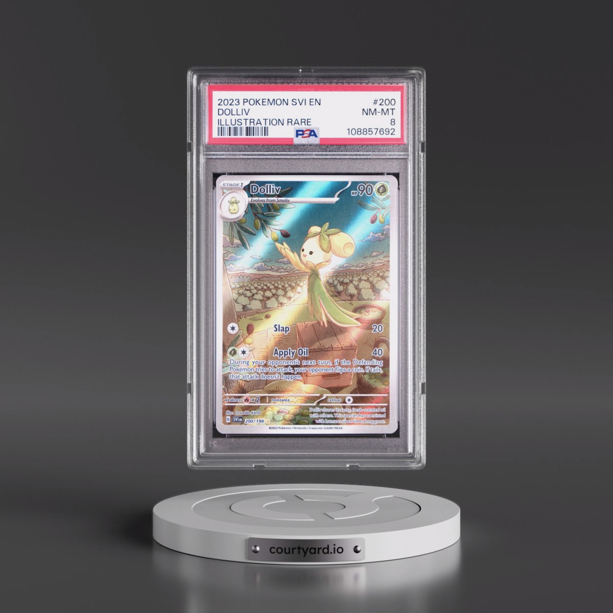 2023 Pokémon Svi EN-Scarlet & Violet #200 Dolliv - Illustration Rare (PSA 8 NM-MT)