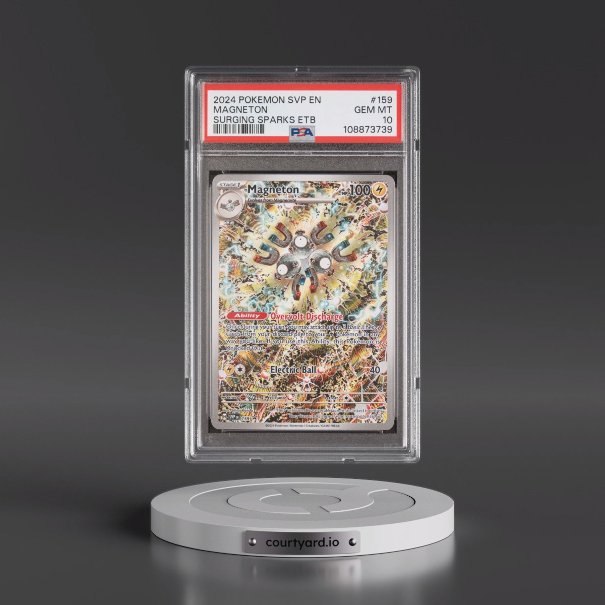 2024 Pokémon Svp EN-SV Black Star Promo #159 Magneton - Surging Sparks Elite Trainer Box (PSA 10 GEM MINT)
