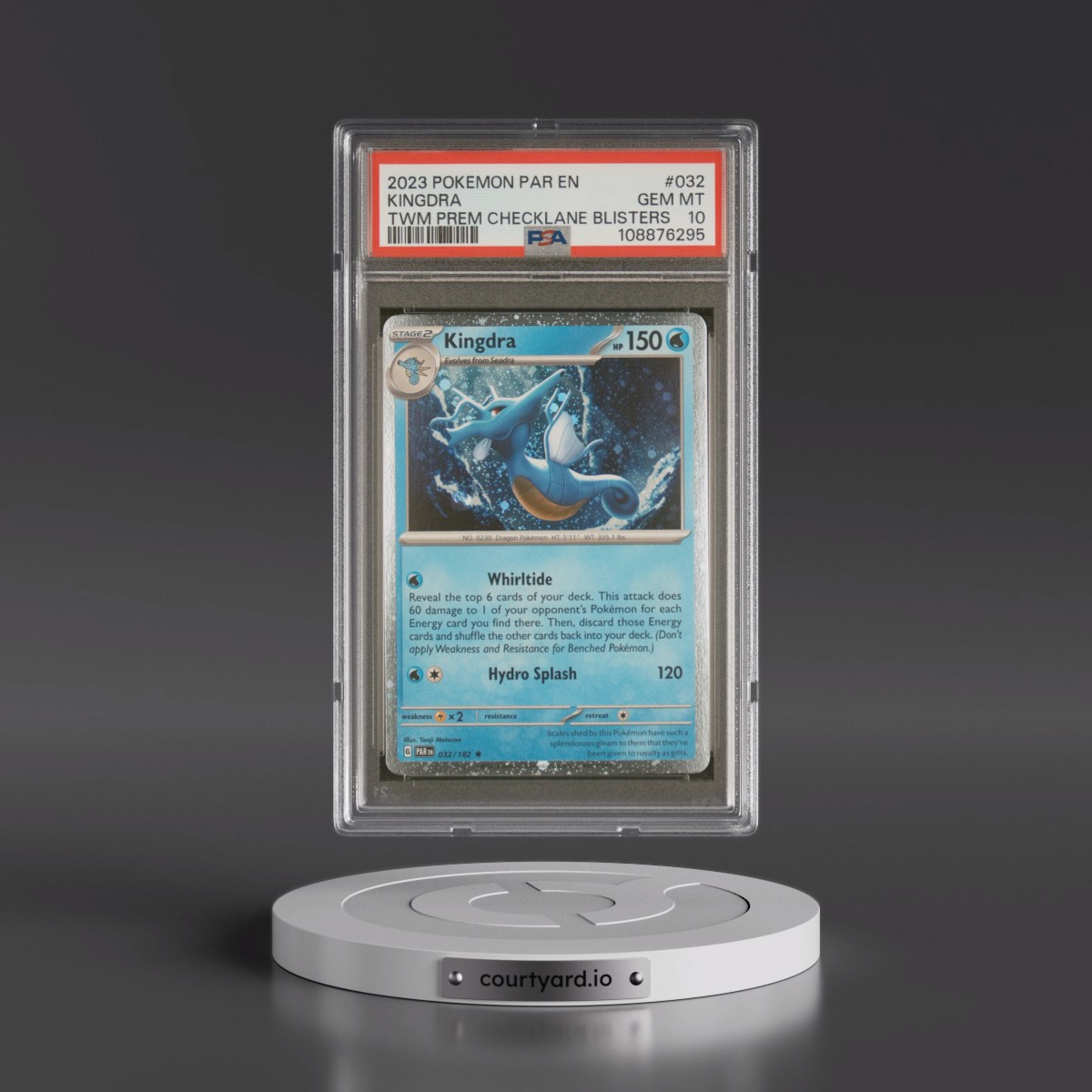 2023 Pokémon Par EN-Paradox Rift #032 Kingdra - Twilight Masquerade Premium Checklane Blister (PSA 10 GEM MINT)