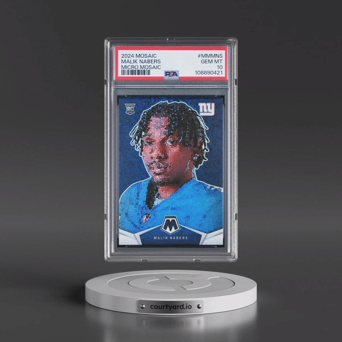 2024 Panini Mosaic Micro Mosaic #MMMNS Malik Nabers (PSA 10 GEM MINT)
