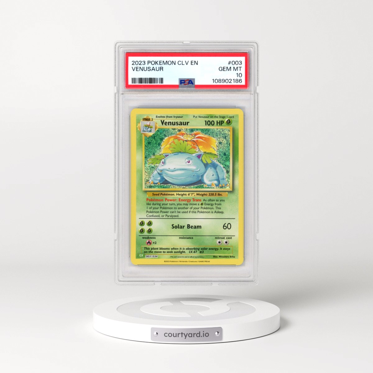 2023 Pokémon CLV-Trading Card Game Classic Venusaur & Lugia EX Deck #003 Venusaur (PSA 10 GEM MINT)