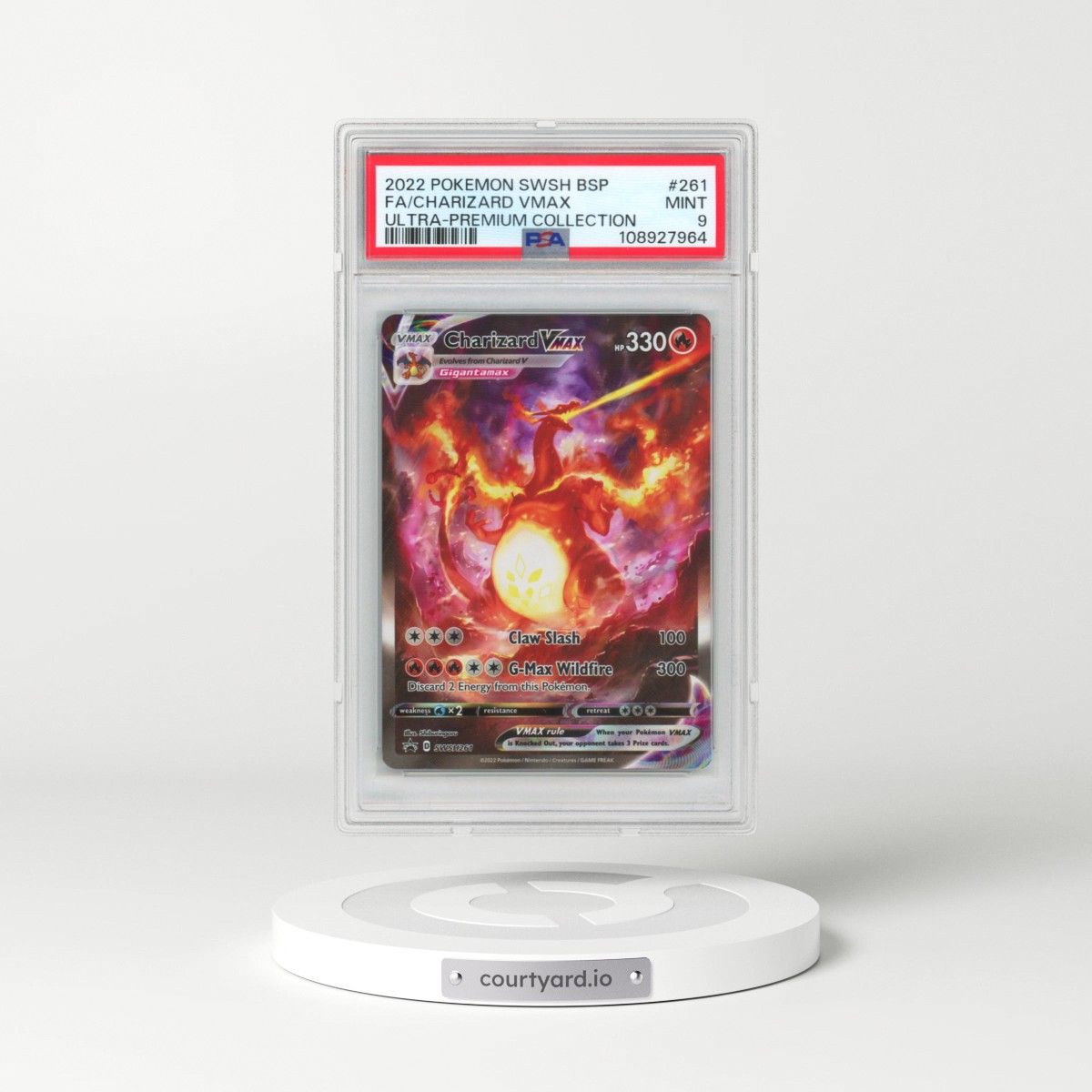 2022 Pokémon Swsh Black Star Promo #261 Charizard Vmax - Full Art Sword & Shield Ultra-Premium Collection-Charizard (PSA 9 MINT)