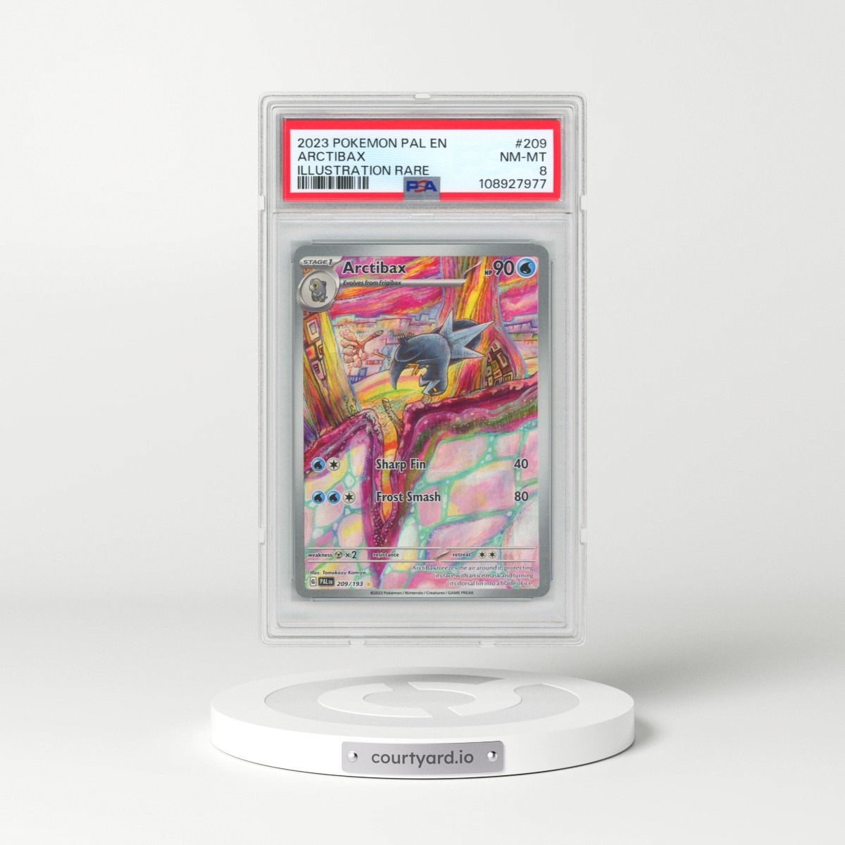 2023 Pokémon Pal EN-Paldea Evolved #209 Arctibax - Illustration Rare (PSA 8 NM-MT)