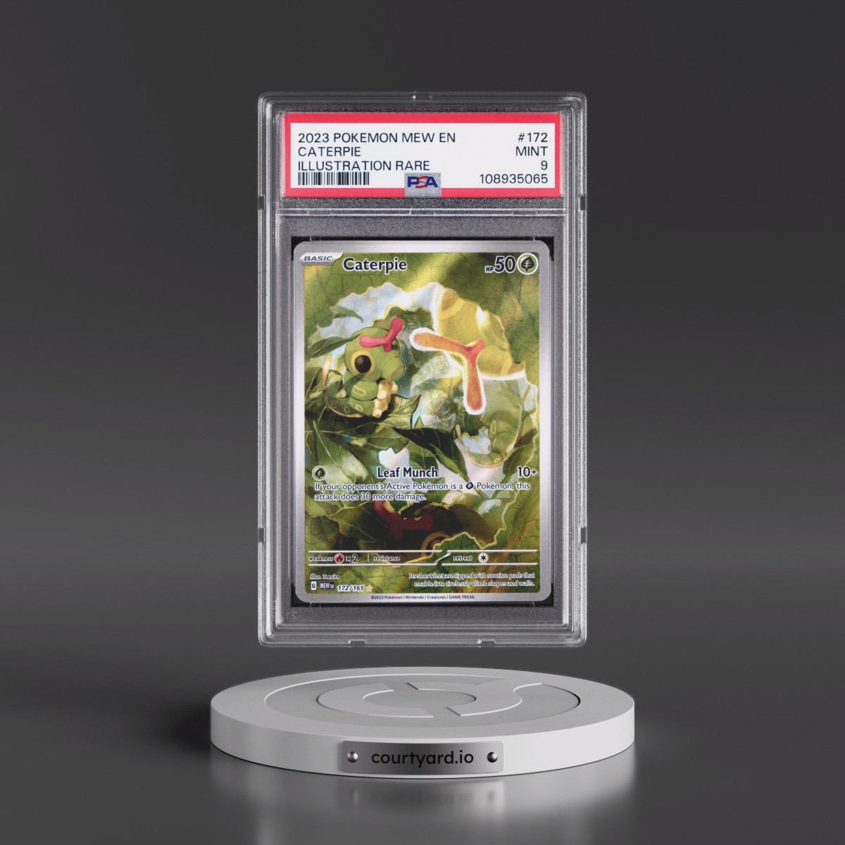 2023 Pokémon Mew EN-151 #172 Caterpie - Illustration Rare (PSA 9 MINT)