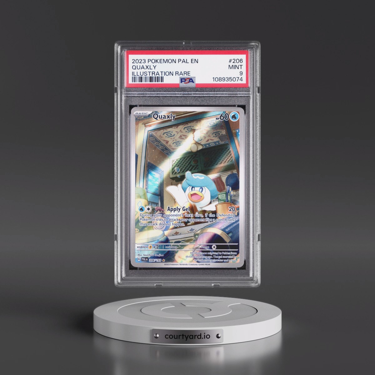 2023 Pokémon Pal EN-Paldea Evolved #206 Quaxly - Illustration Rare (PSA 9 MINT)