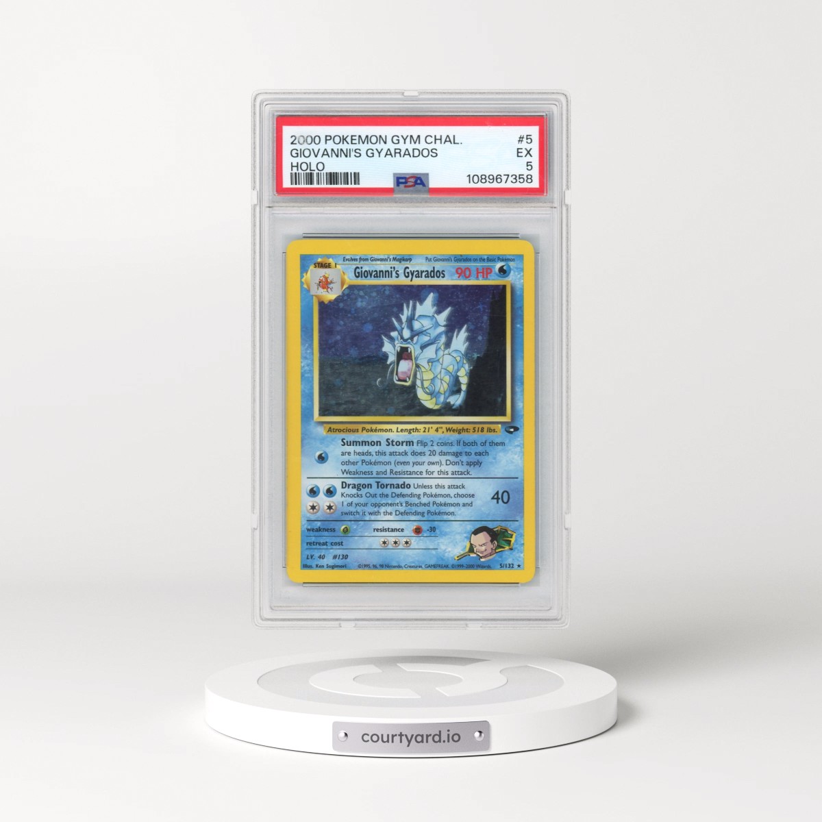 2000 Pokémon Gym Challenge #5 Giovanni's Gyarados - Holo (PSA 5 EX)