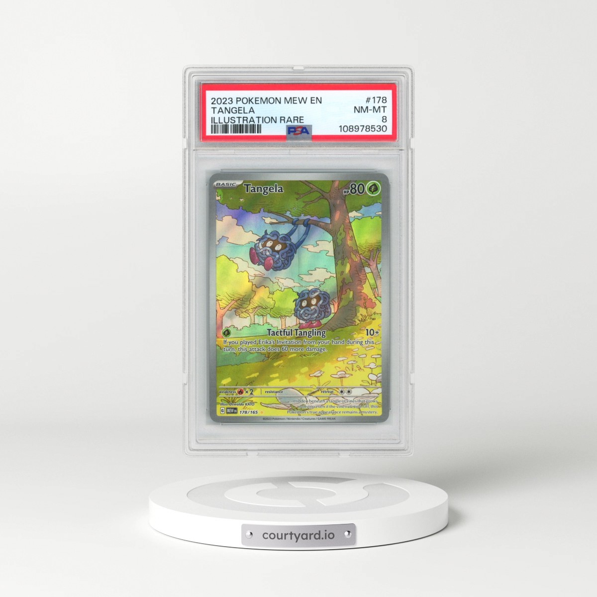 2023 Pokémon Mew EN-151 #178 Tangela - Illustration Rare (PSA 8 NM-MT)