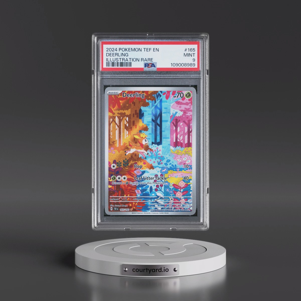 2024 Pokémon Tef EN-Temporal Forces #165 Deerling - Illustration Rare (PSA 9 MINT)