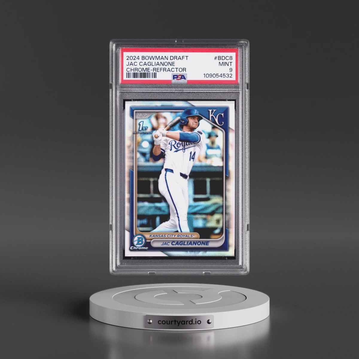 2024 Bowman Draft #BDC8 Jac Caglianone - Chrome-Refractor (PSA 9 MINT)