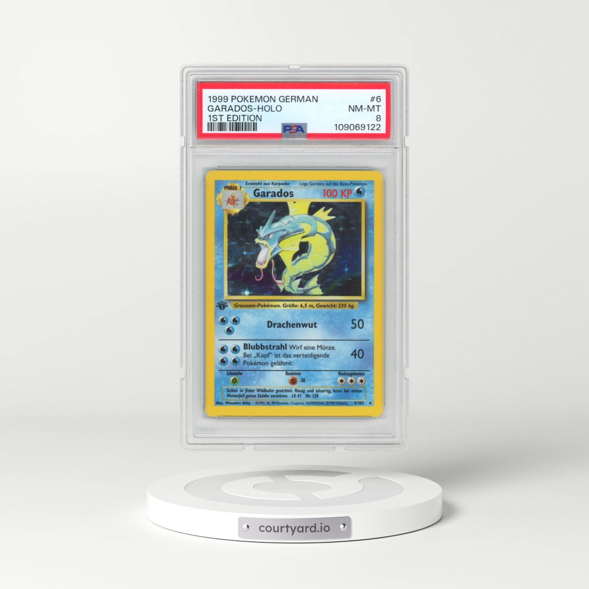 1999 Pokémon #6 Garados - 1st Edition Holo (PSA 8 NM-MT)
