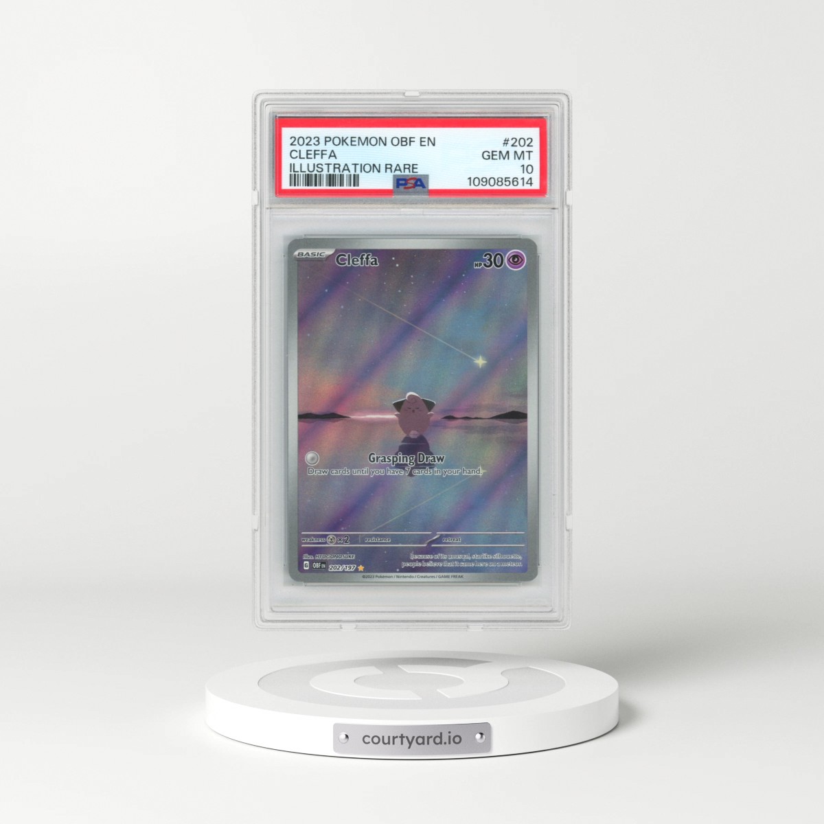 2023 Pokémon Obf EN-Obsidian Flames #202 Cleffa - Illustration Rare (PSA 10 GEM MINT)