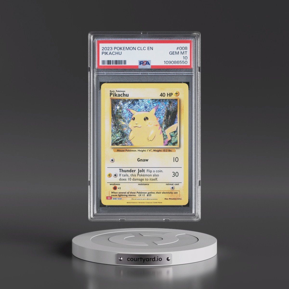 2023 Pokémon Clc-Trading Card Game Classic Charizard & HO-Oh EX Deck #008 Pikachu (PSA 10 GEM MINT)