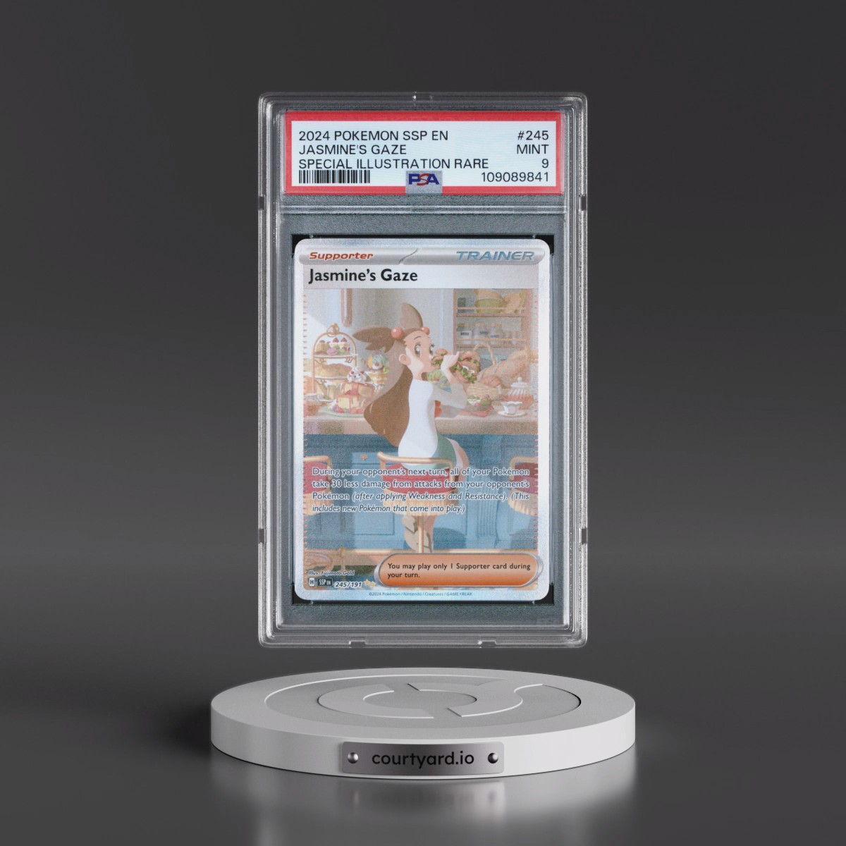 2024 Pokémon Ssp EN-Surging Sparks #245 Jasmine's Gaze - Special Illustration Rare (PSA 9 MINT)