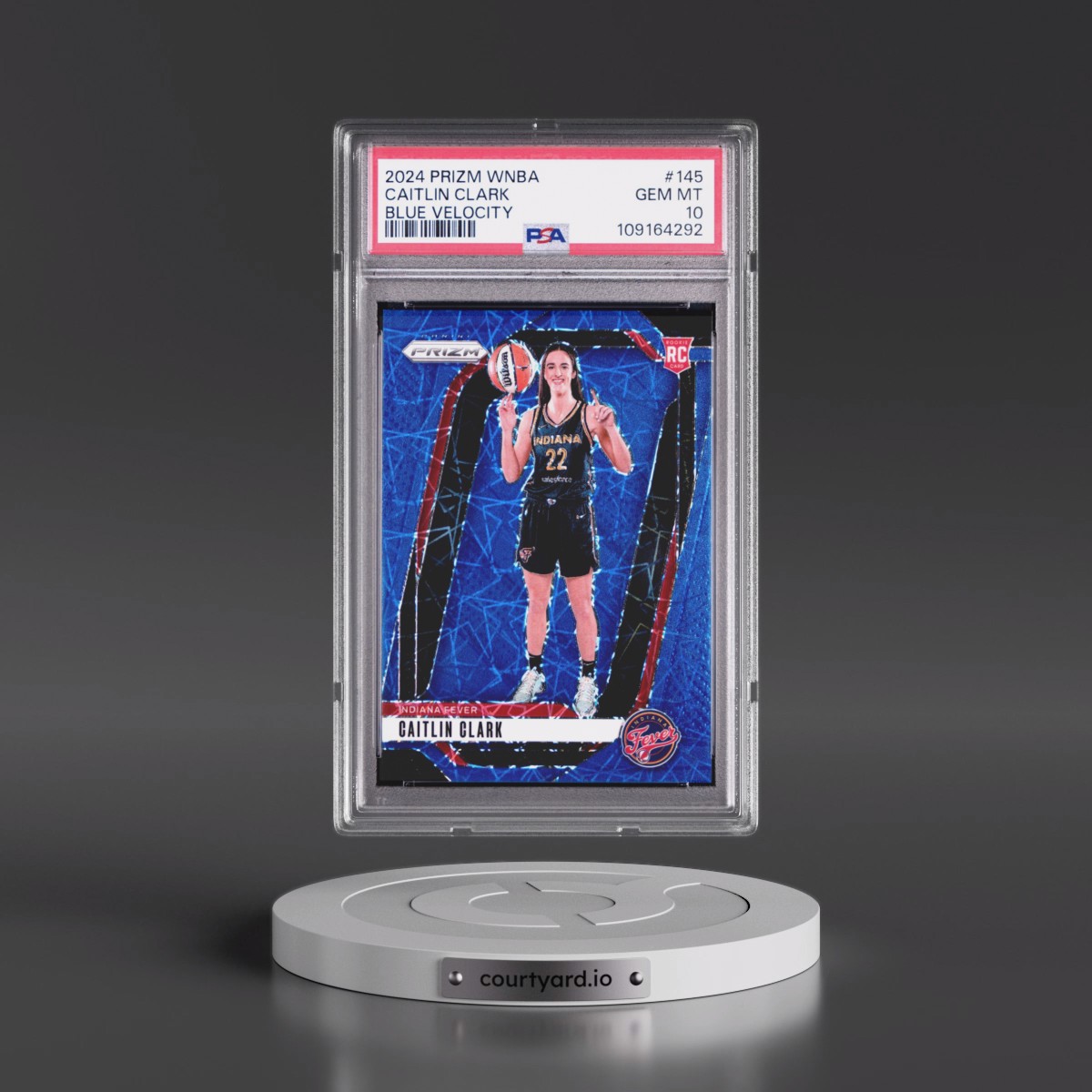 2024 Panini Prizm WNBA #145 Caitlin Clark - Blue Velocity (PSA 10 GEM MINT)