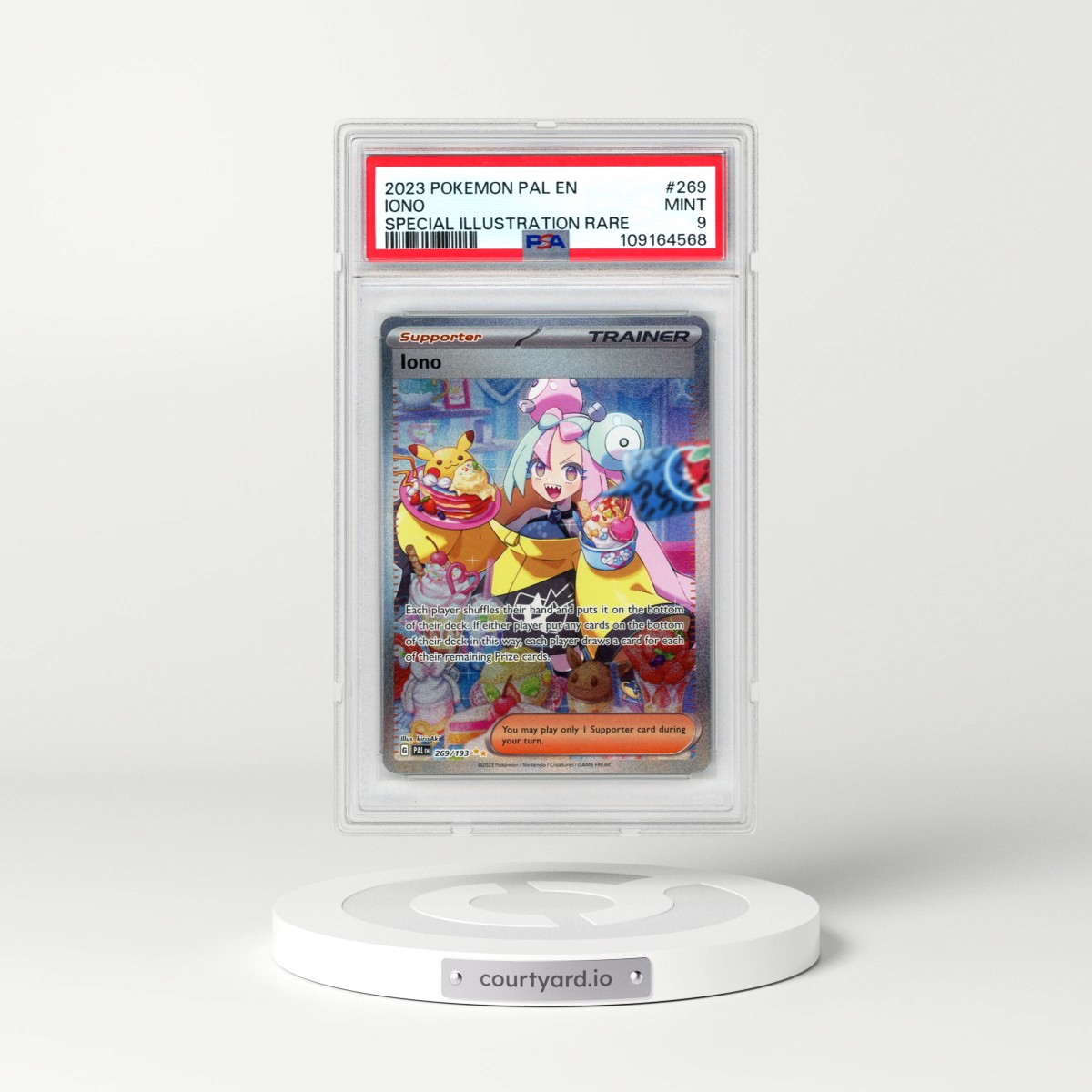 2023 Pokémon Pal EN-Paldea Evolved #269 Iono - Special Illustration Rare (PSA 9 MINT)