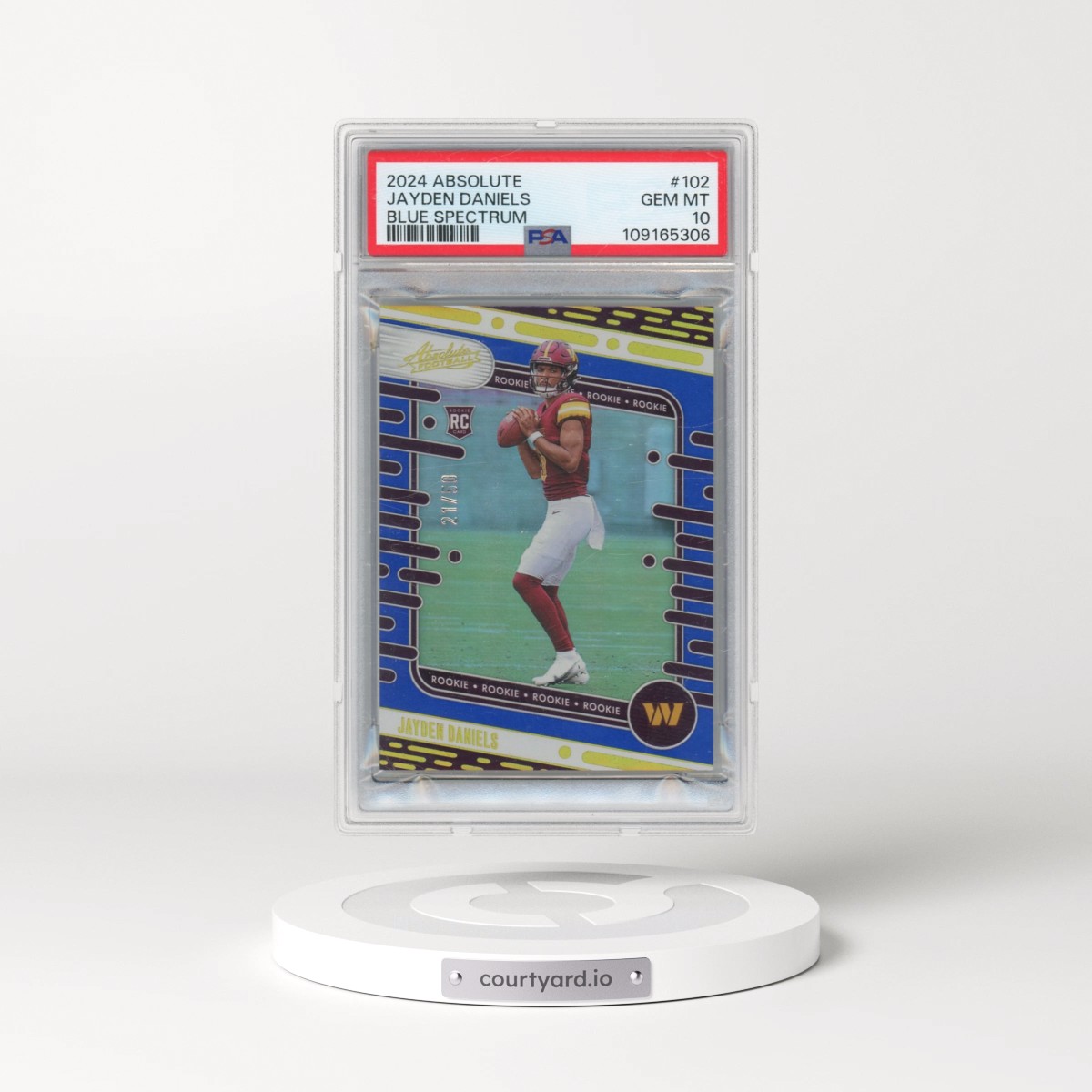 2024 Panini Absolute #102 Jayden Daniels - Blue Spectrum (PSA 10 GEM MINT)