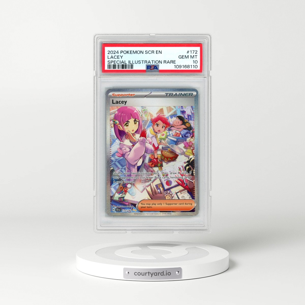 2024 Pokémon Scr EN-Stellar Crown #172 Lacey - Special Illustration Rare (PSA 10 GEM MINT)
