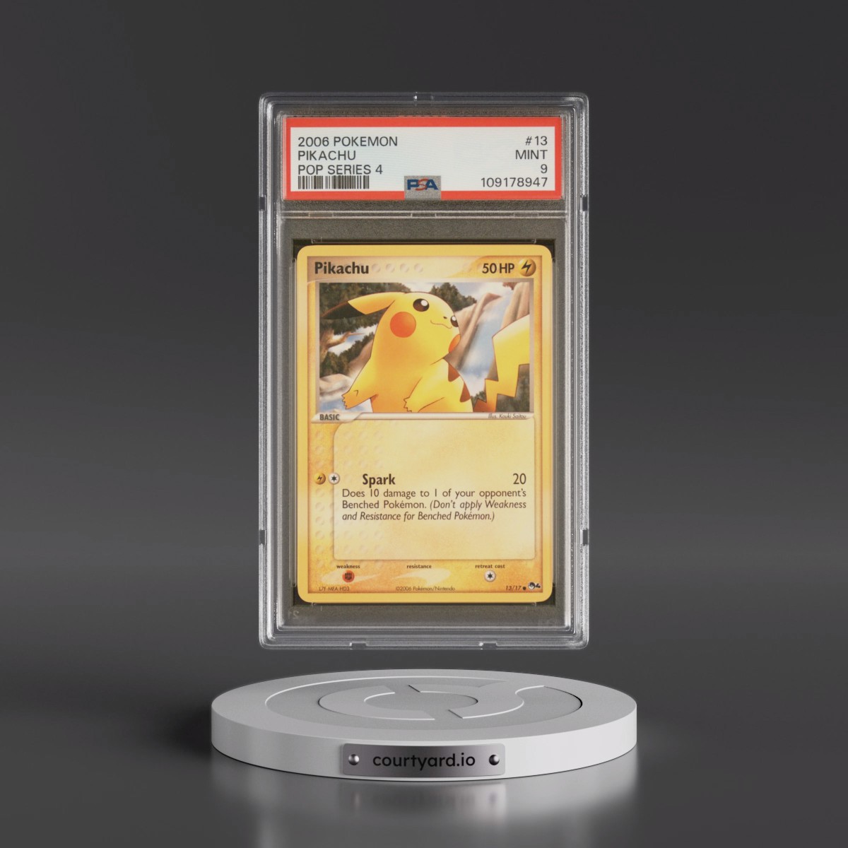 2006 Pokémon Pop Series 4 #13 Pikachu (PSA 9 MINT)